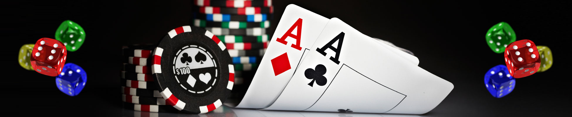 casino games, dice cards and casino chips